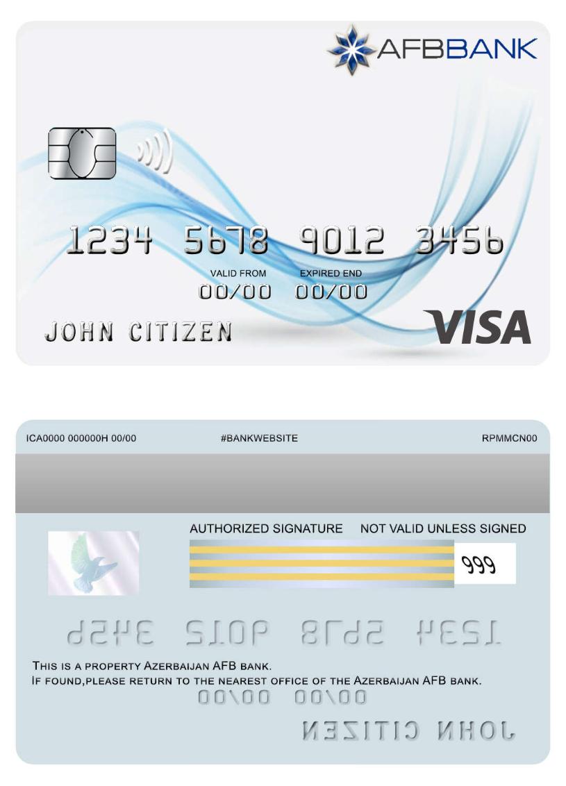 Azerbejan AFB bank visa card